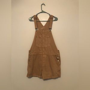 Old Navy women’s slouchy straight khaki jean shortalls